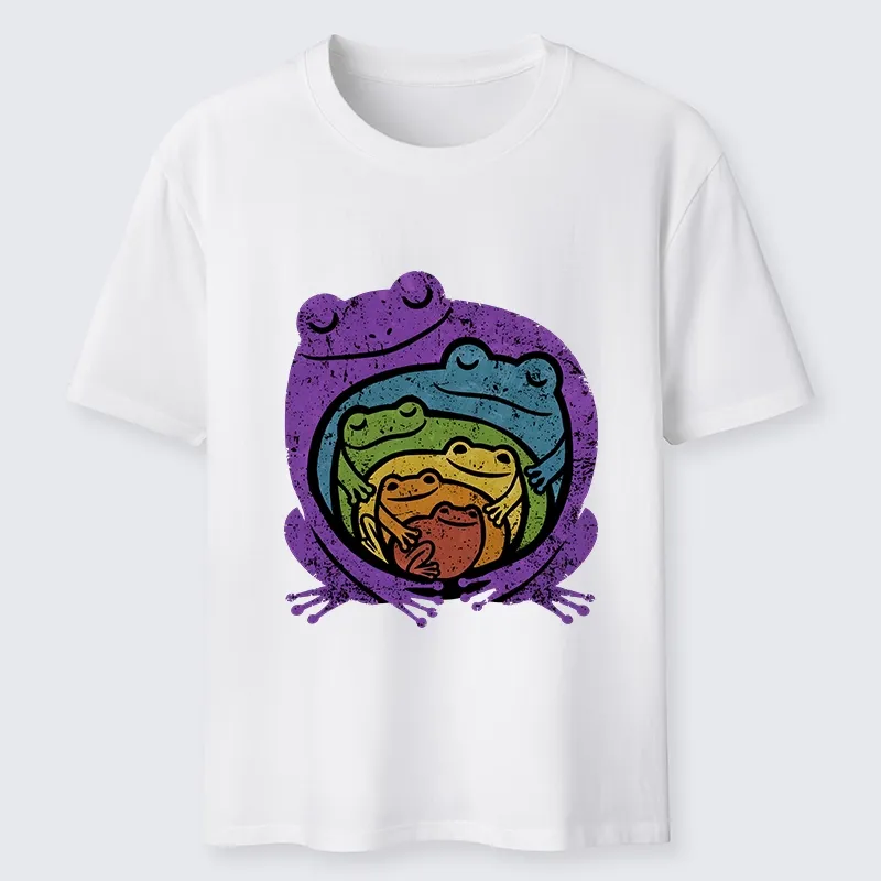 Tokyo-Tiger Rainbow Frogs Hugging Classic T-Shirt Sale