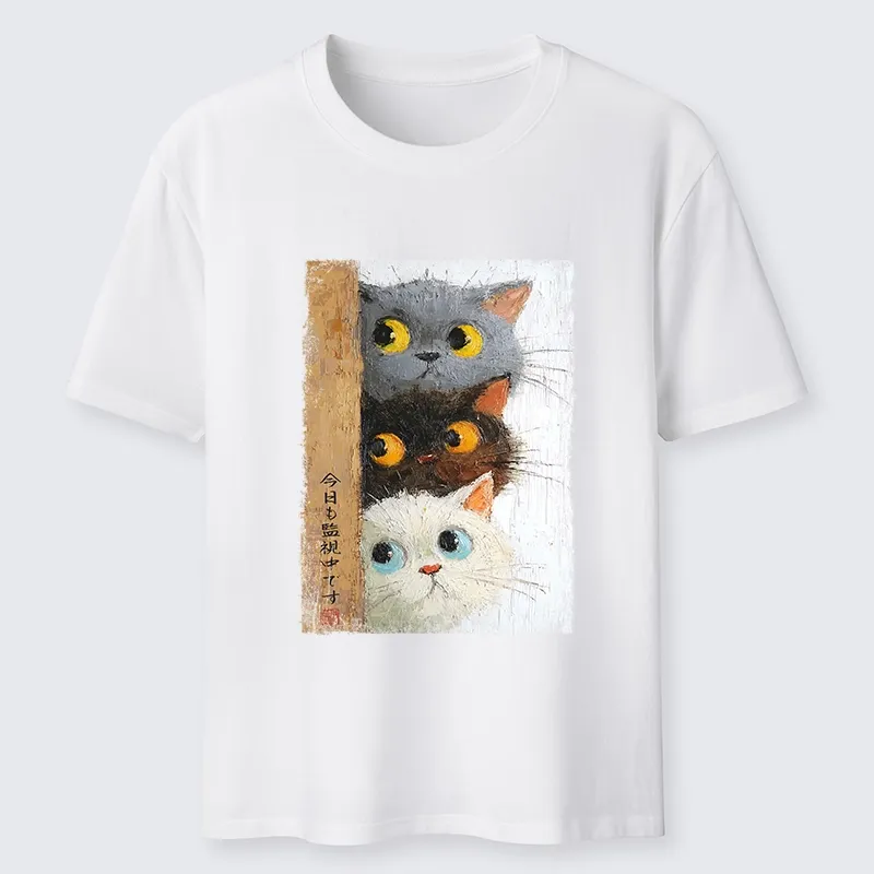 Tokyo-Tiger Three Cute Cats Watch You Classic T-Shirt