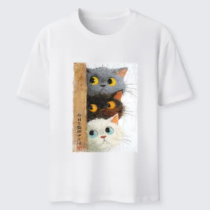 Tokyo-Tiger Three Cute Cats Watch You Classic T-Shirt