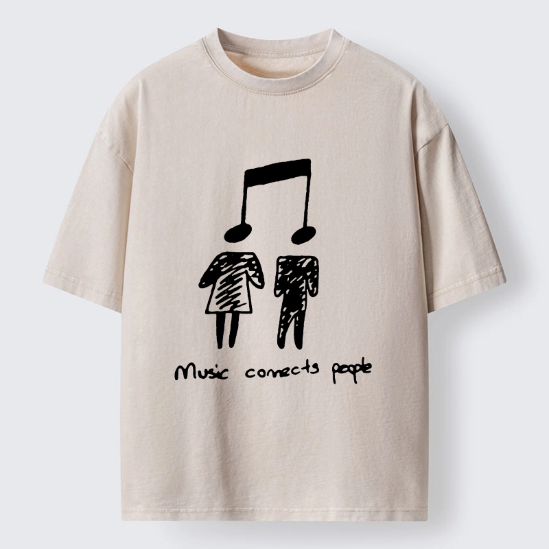 Tokyo-Tiger Music Is The Universal Language Washed T-Shirt