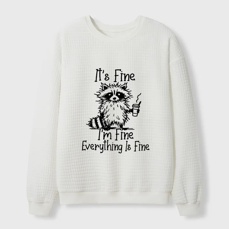 Tokyo-Tiger Raccoon Fine Meme Waffle Sweatshirt Sale