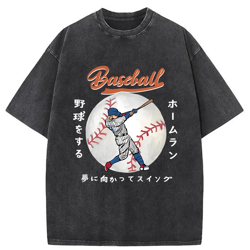 Tokyo-Tiger Japanese Baseball Washed T-Shirt