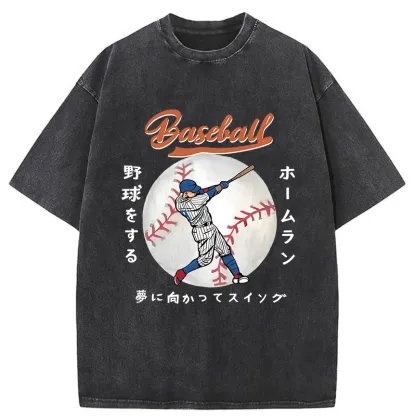 Tokyo-Tiger Japanese Baseball Washed T-Shirt