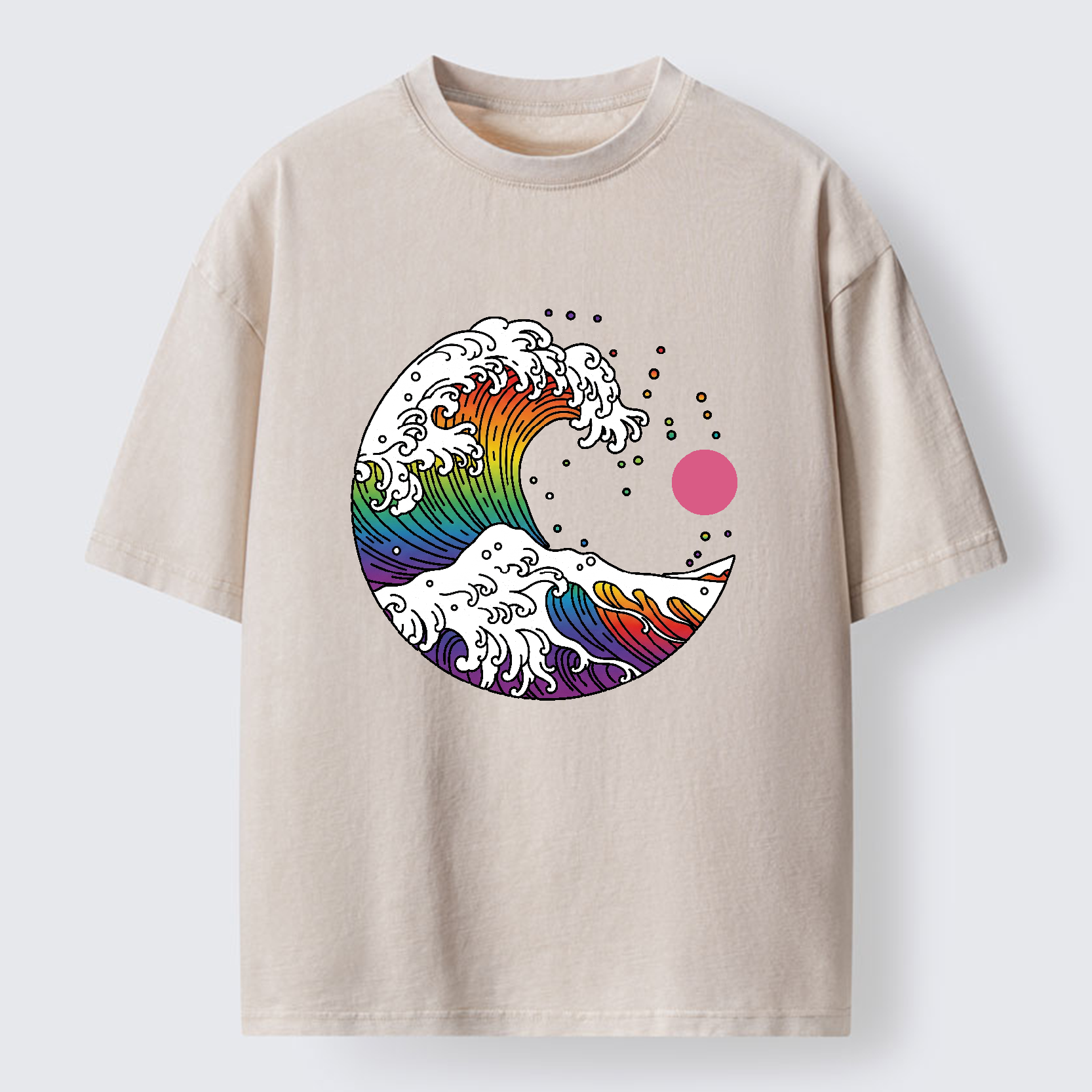 Tokyo-Tiger Rainbow Waves Washed T-Shirt