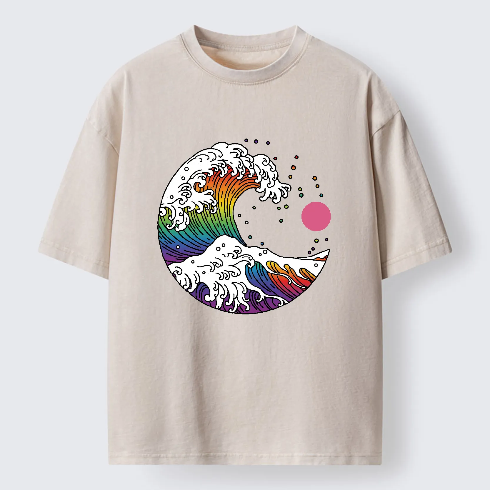 Tokyo-Tiger Rainbow Waves Washed T-Shirt