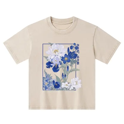 Tokyo-Tiger Blossoms Of The Firmament Kids Washed T-Shirt