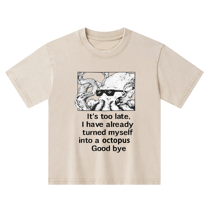 Tokyo-Tiger Octopus Meme I Disappeared Completely Kids Washed T-Shirt