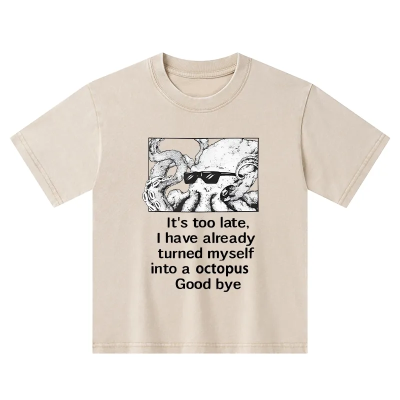 Tokyo-Tiger Octopus Meme I Disappeared Completely Kids Washed T-Shirt