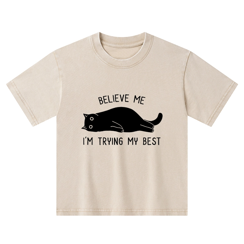 Tokyo-Tiger When Life Is Hard Nap First Kids Washed T-Shirt