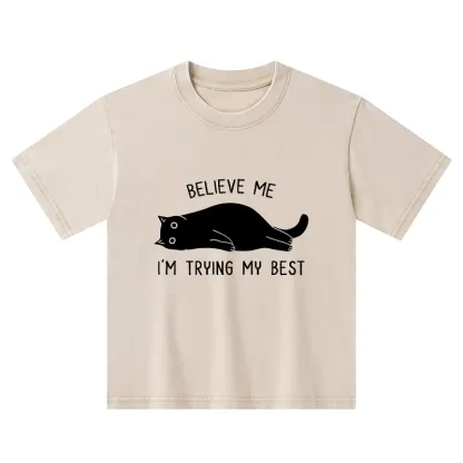 Tokyo-Tiger When Life Is Hard Nap First Kids Washed T-Shirt