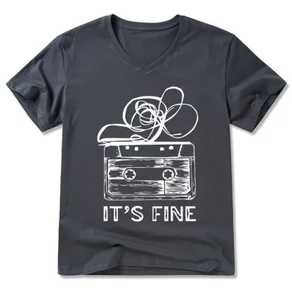 Tokyo-Tiger Cassette Fine Meme V-Neck Classic T-Shirt