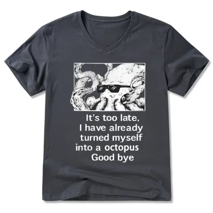 Tokyo-Tiger Octopus Meme I Disappeared Completely V-Neck Classic T-Shirt