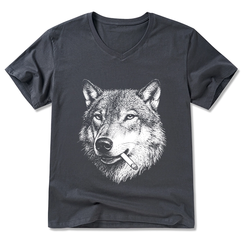 Tokyo-Tiger Cool Wolf Meme Bad Decisions Pending V-Neck Classic T-Shirt