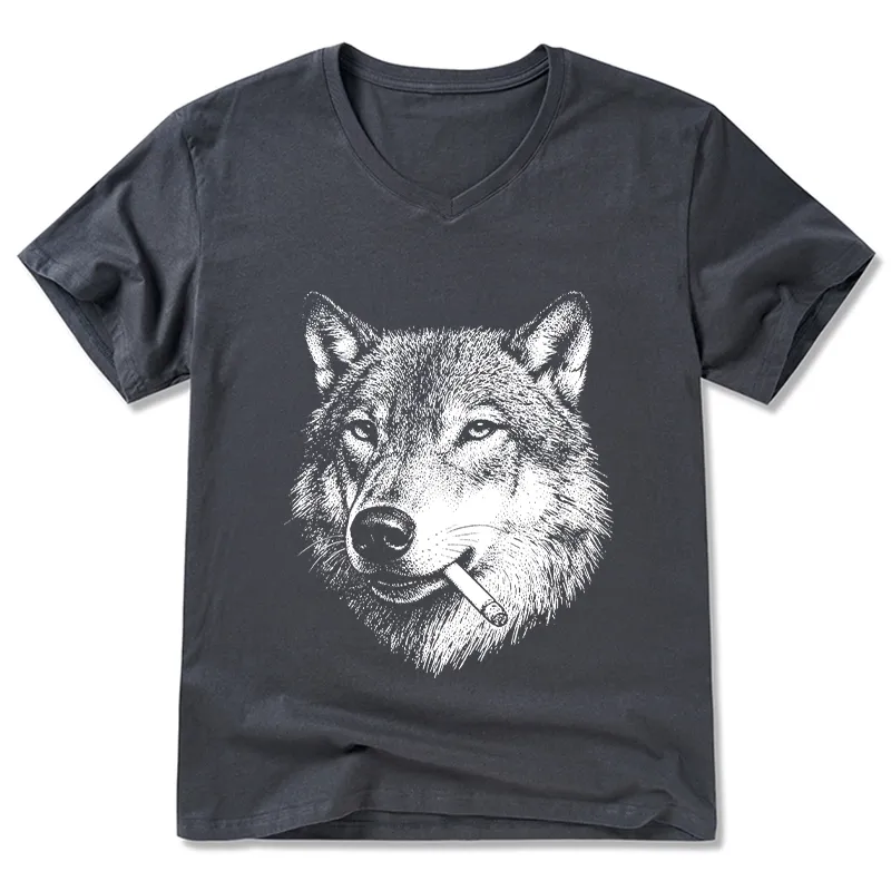 Tokyo-Tiger Cool Wolf Meme Bad Decisions Pending V-Neck Classic T-Shirt