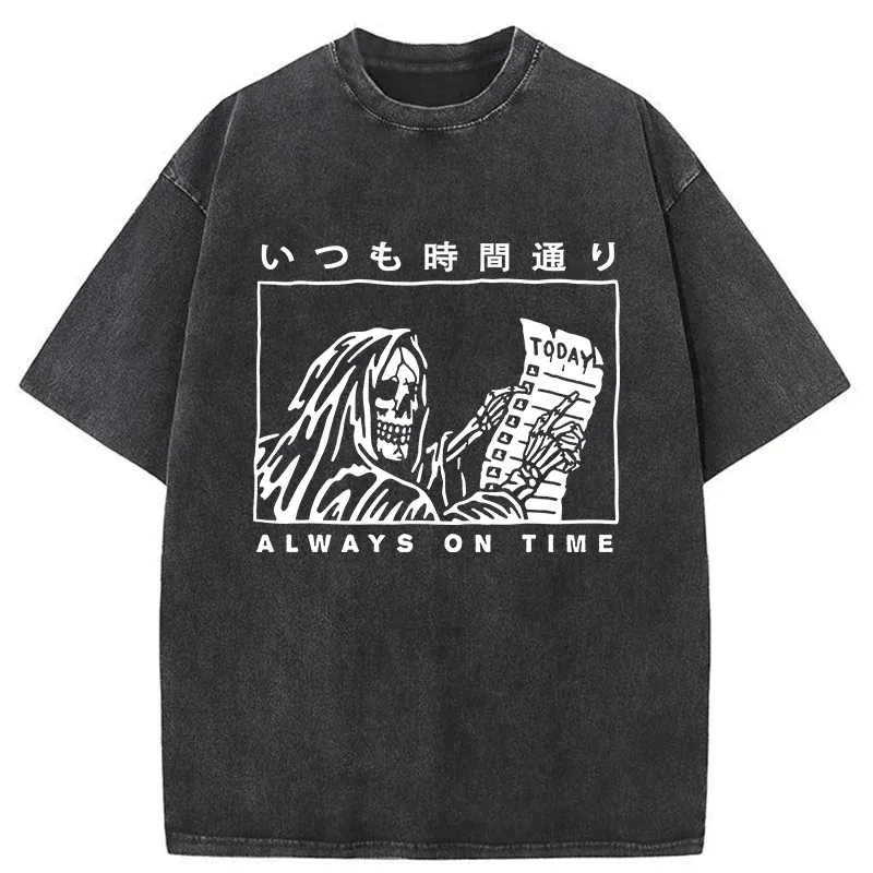Tokyo-Tiger Punctual Skeleton Washed T-Shirt