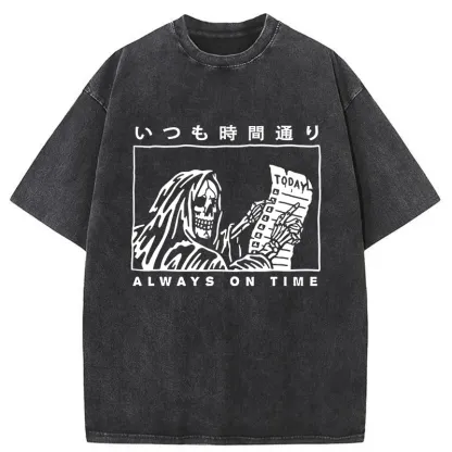 Tokyo-Tiger Punctual Skeleton Washed T-Shirt