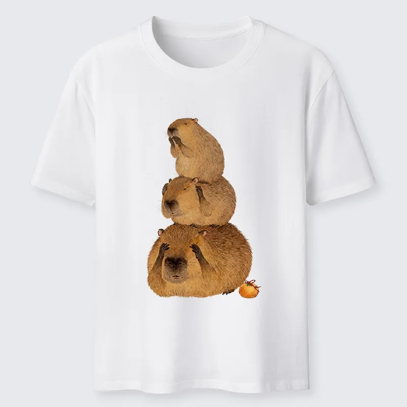 Tokyo-Tiger Capybara Hear No Evil Meme Classic T-Shirt