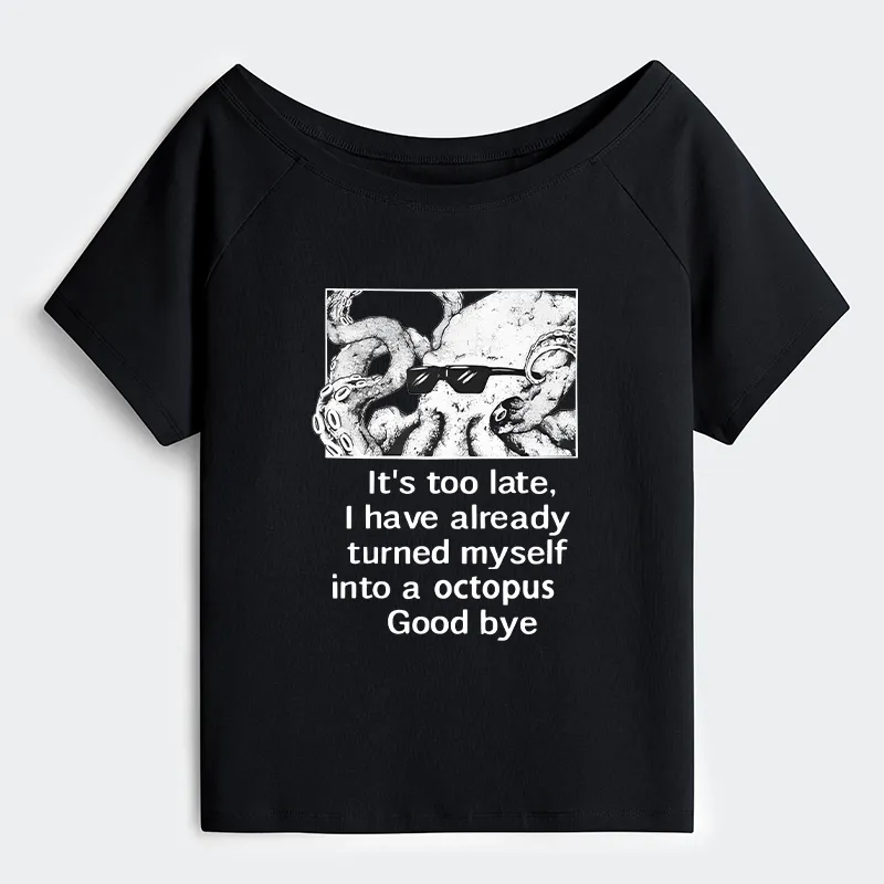 Tokyo-Tiger Octopus Meme I Disappeared Completely Off Shoulder T-Shirt Sale