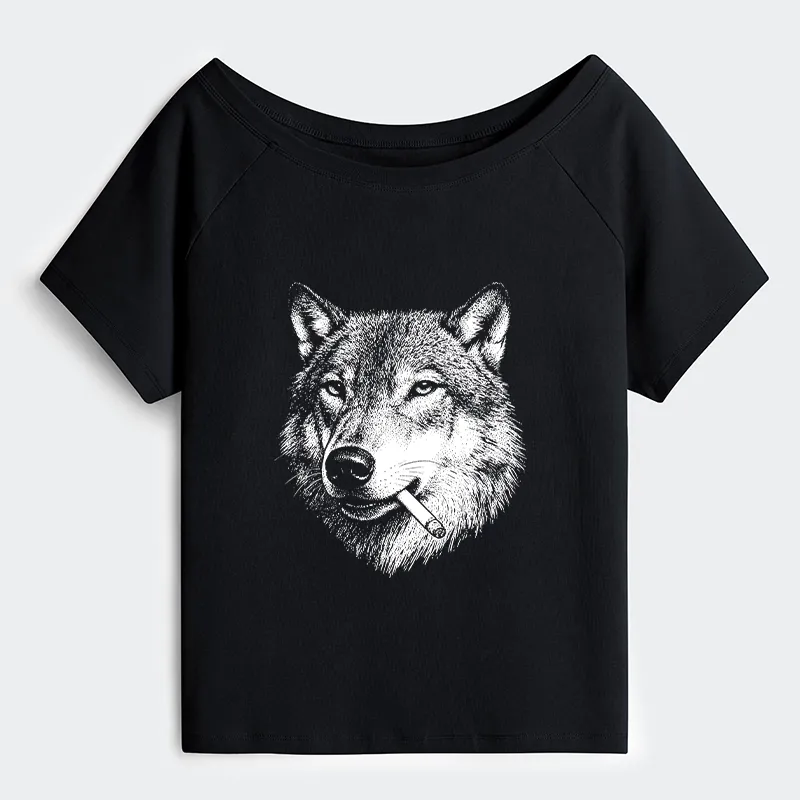 Tokyo-Tiger Cool Wolf Meme Bad Decisions Pending Shoulder T-Shirt Sale