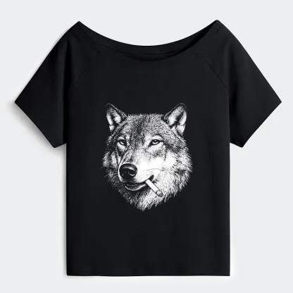 Tokyo-Tiger Cool Wolf Meme Bad Decisions Pending Shoulder T-Shirt