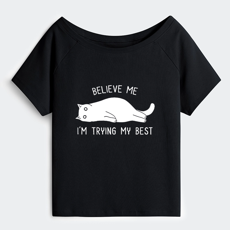 Tokyo-Tiger When Life Is Hard Nap First Off Shoulder T-Shirt