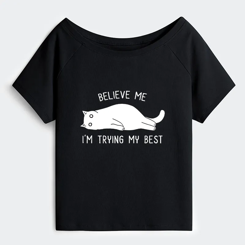 Tokyo-Tiger When Life Is Hard Nap First Off Shoulder T-Shirt