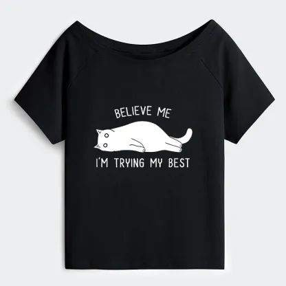 Tokyo-Tiger When Life Is Hard Nap First Off Shoulder T-Shirt