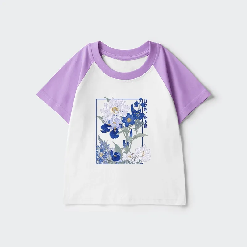 Tokyo-Tiger Blossoms Of The Firmament Kids Raglan T-shirt