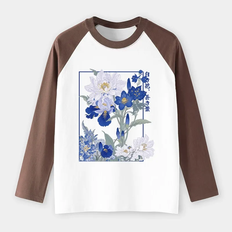 Tokyo-Tiger Blossoms Of The Firmament Raglan Long Sleeve T-shirt