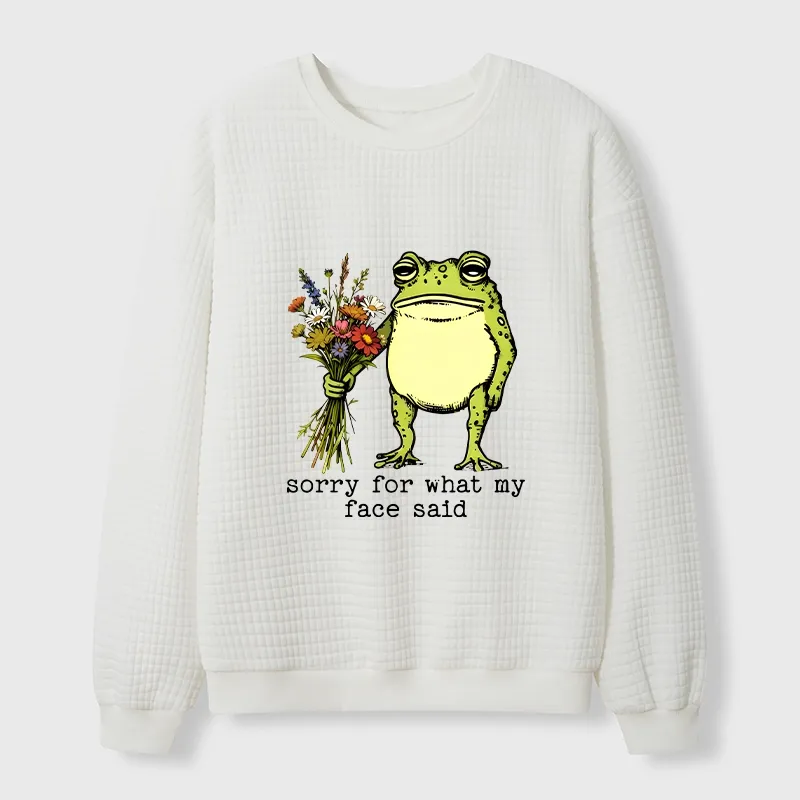 Tokyo-Tiger Frog Sorry Mode Activated Waffle Sweatshirt Sale