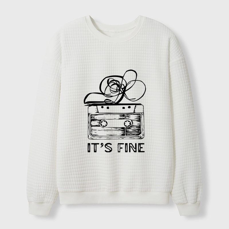 Tokyo-Tiger Cassette Fine Meme Waffle Sweatshirt