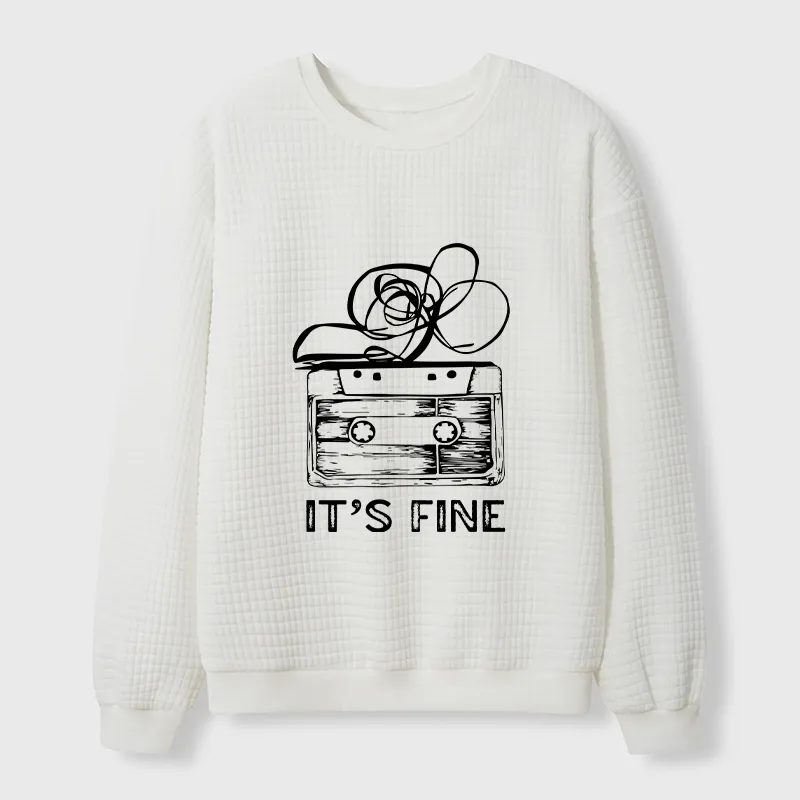 Tokyo-Tiger Cassette Fine Meme Waffle Sweatshirt Sale