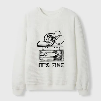 Tokyo-Tiger Cassette Fine Meme Waffle Sweatshirt