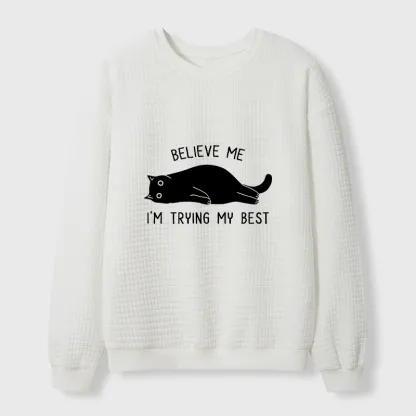 Tokyo-Tiger When Life Is Hard Nap First Waffle Sweatshirt