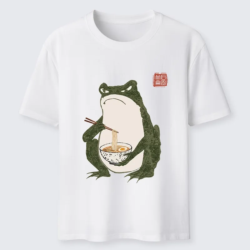 Tokyo-Tiger Grumpy Frog Loves Ramen Classic T-Shirt Sale