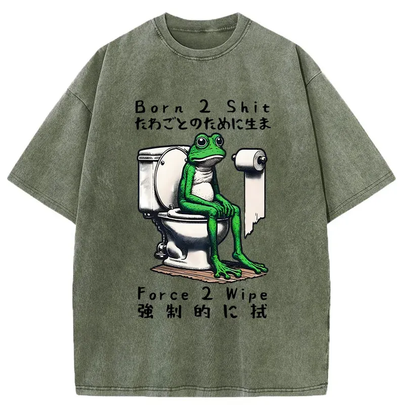 Tokyo-Tiger Melancholy Frog Washed T-Shirt