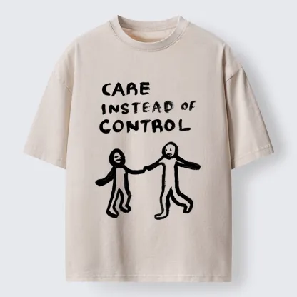 Tokyo-Tiger Choose Care Not Control Washed T-Shirt