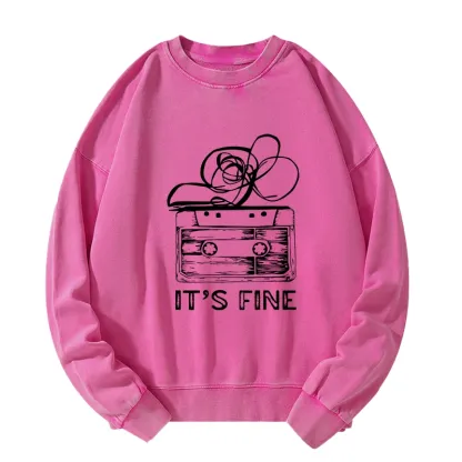 Tokyo-Tiger Cassette Fine Meme Washed Sweatshirt