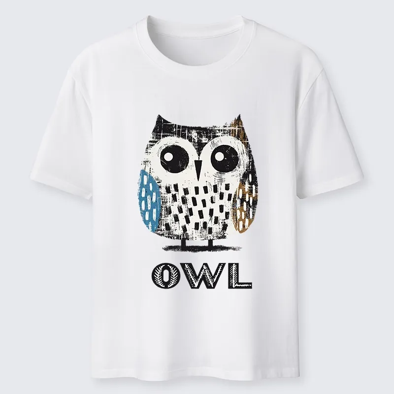 Tokyo-Tiger Minimalist Owl Illustration Print Classic T-Shirt
