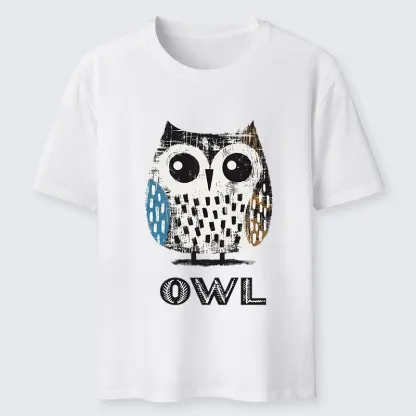 Tokyo-Tiger Minimalist Owl Illustration Print Classic T-Shirt