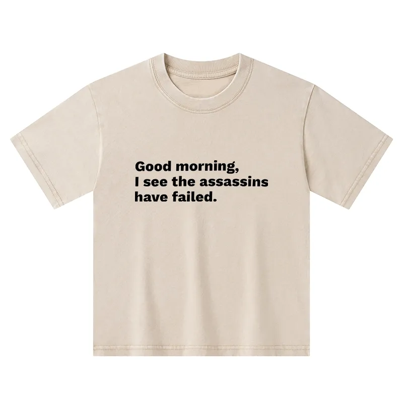 Tokyo-Tiger Assassins Failed Morning Quote Art Kids Washed T-Shirt