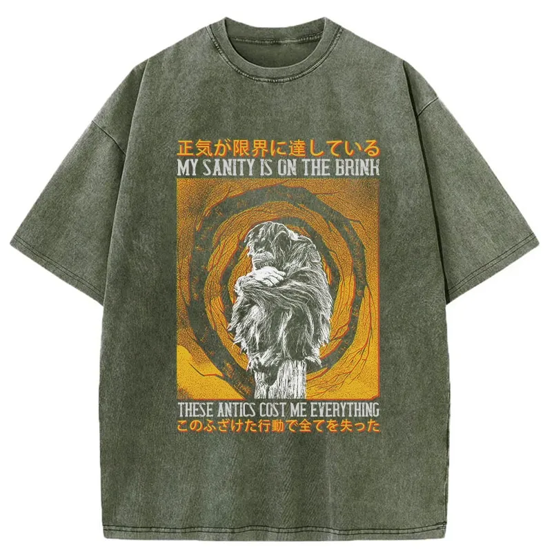 Tokyo-Tiger My Sanity Is On The Brink Washed T-Shirt