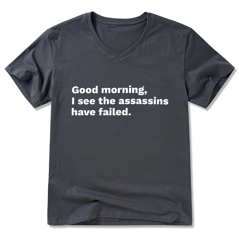 Tokyo-Tiger Assassins Failed Morning Quote Art V-Neck Classic T-Shirt