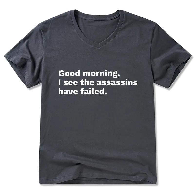 Tokyo-Tiger Assassins Failed Morning Quote Art V-Neck Classic T-Shirt