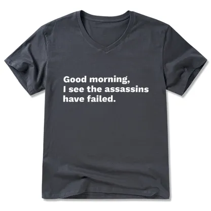 Tokyo-Tiger Assassins Failed Morning Quote Art V-Neck Classic T-Shirt