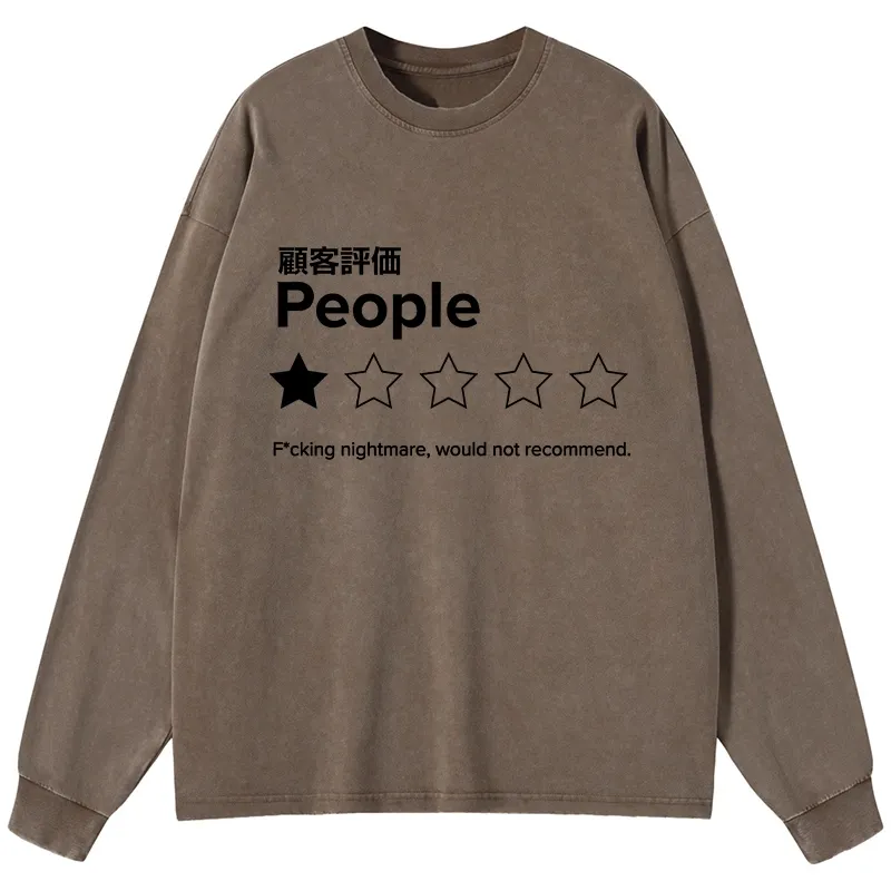 Tokyo-Tiger Evaluation People Washed Long Sleeve T-Shirt