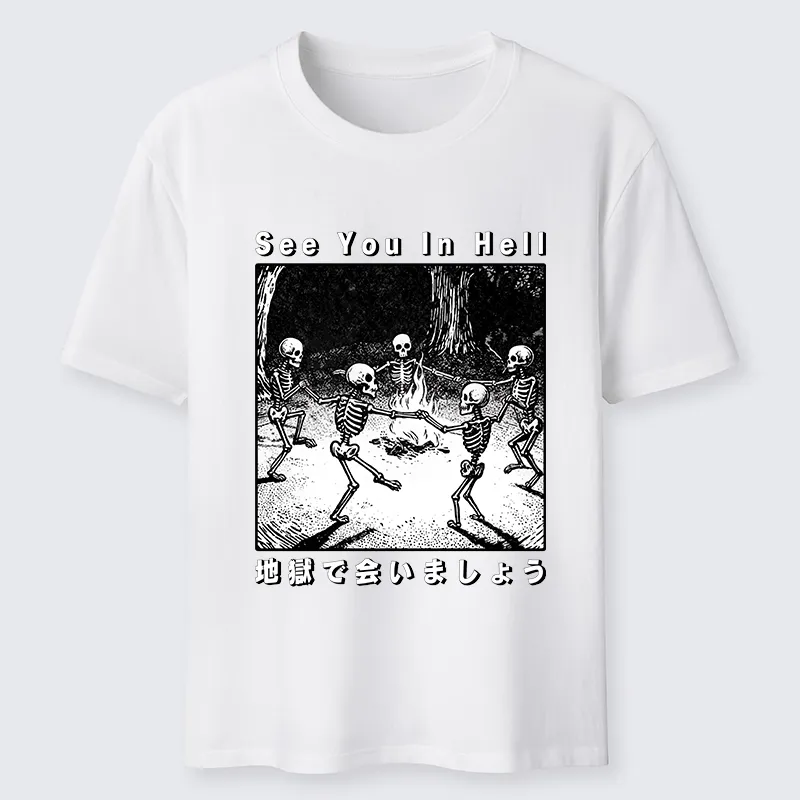 Tokyo-Tiger Funny Skeleton Hell Party Classic T-Shirt