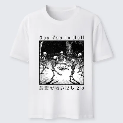 Tokyo-Tiger Funny Skeleton Hell Party Classic T-Shirt