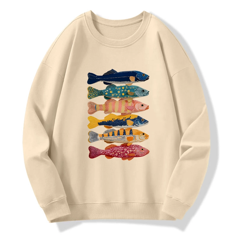 Tokyo-Tiger Colorful Fish Art Collection Classic Sweatshirt