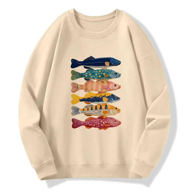 Tokyo-Tiger Colorful Fish Art Collection Classic Sweatshirt